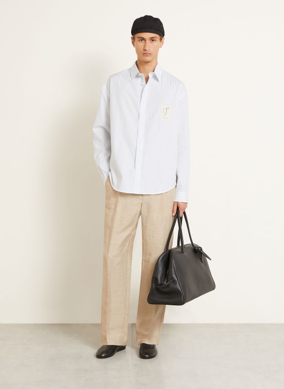 JACQUEMUS Koszula LA CHEMISE SIMON ML Comfort Fit JASNONIEBIESKI / BIAŁY