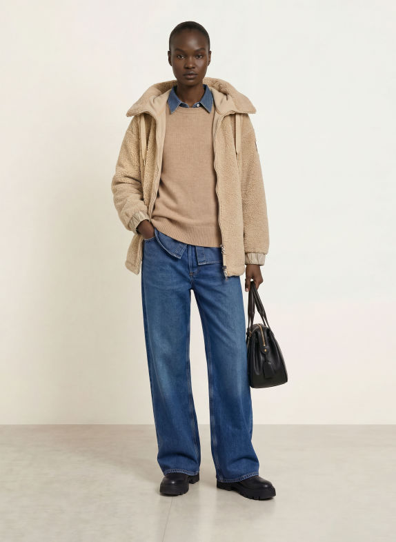 PARAJUMPERS Veste en fourrure synthétique NOELLE BEIGE
