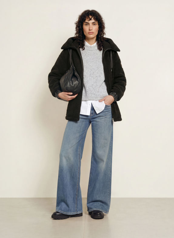PARAJUMPERS Veste en fourrure synthétique NOELLE NOIR
