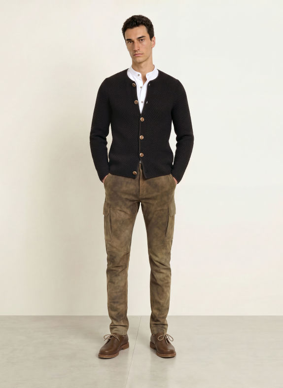 BECKERT Leather pants BROWN