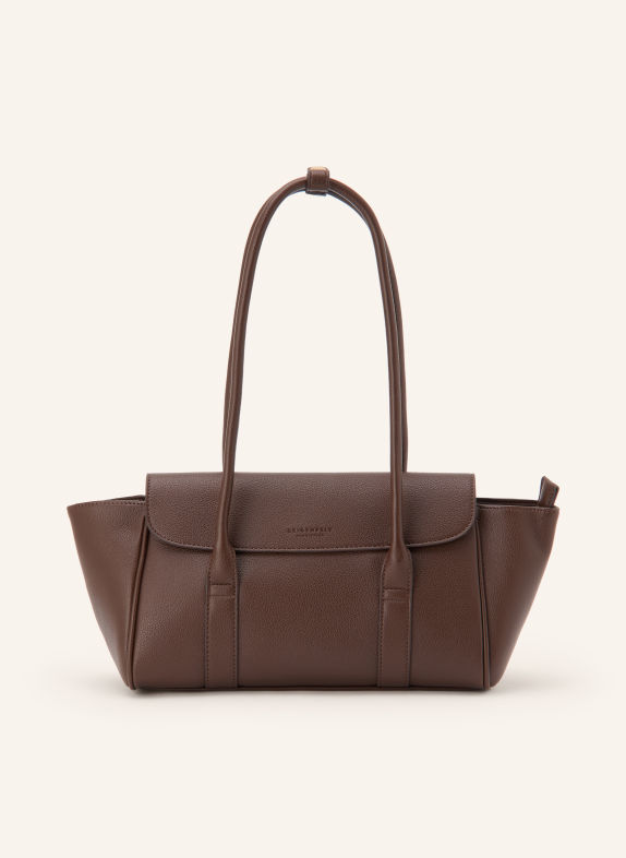 SEIDENFELT Schultertasche NELMA DUNKELBRAUN