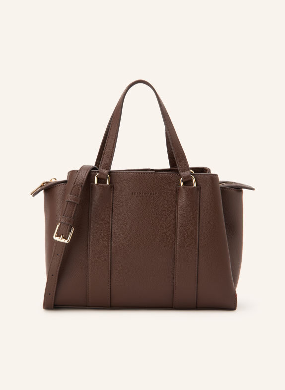 SEIDENFELT Handtasche NELMA DUNKELBRAUN / GOLD