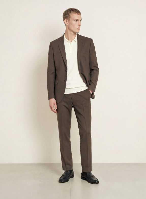 HUGO Pantalon HESTEN Extra Slim Fit 903 Brown Overflow