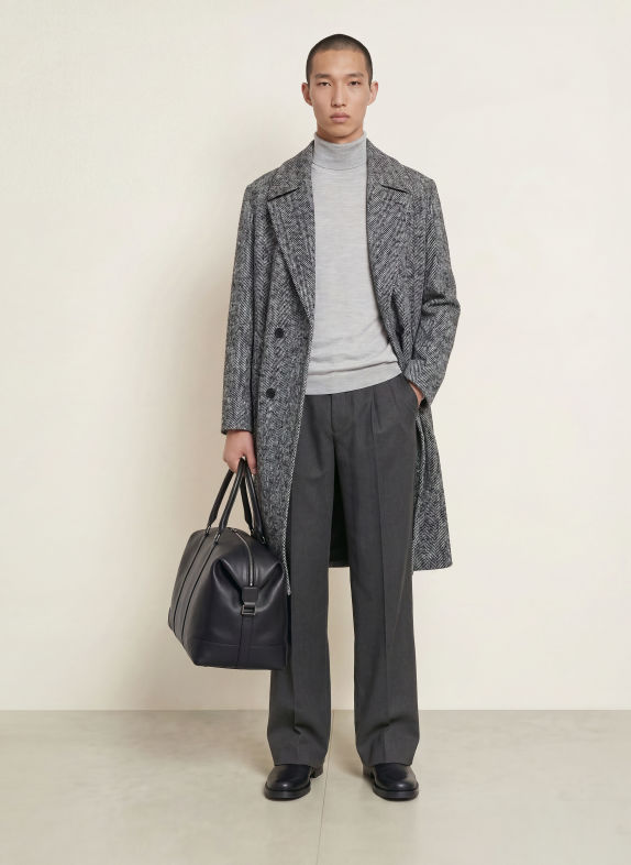 HUGO MILAS Coat BLACK / WHITE