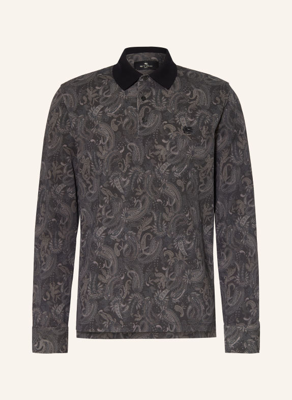 ETRO Piqué-poloshirt DONKERGRIJS