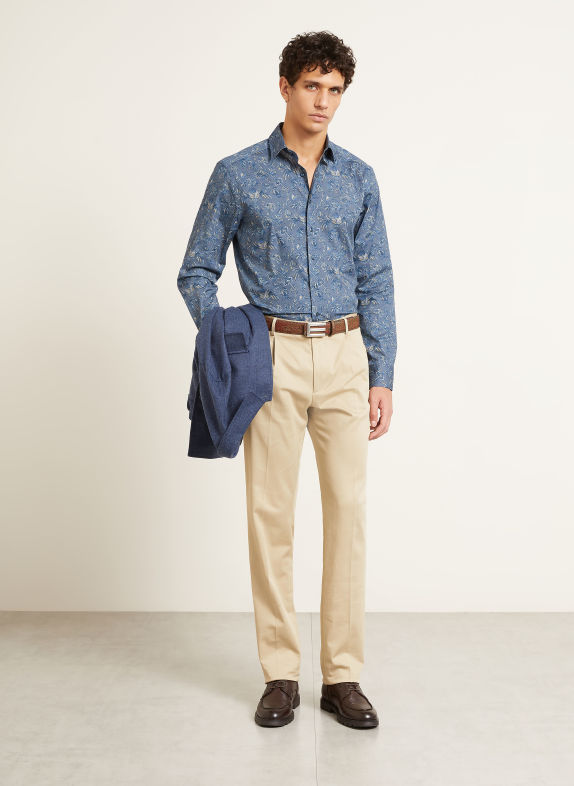 ETRO Košile Comfort Fit ČERNOŠEDÁ / BÉŽOVÁ