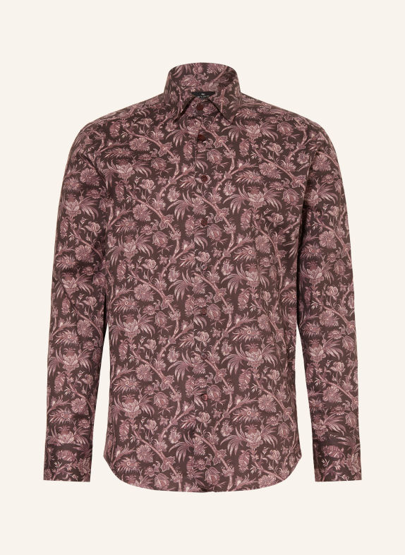 ETRO Overhemd Comfort Fit PAARS / CRÈME / DONKERROOD