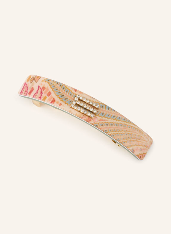 ETRO Hair clip with gemstones LIGHT PINK / GOLD / DARK RED