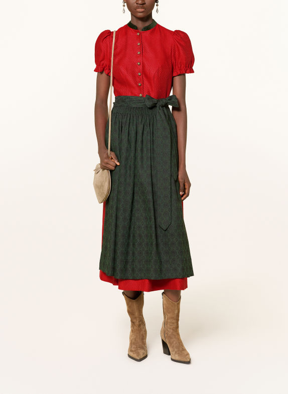 Gottseidank LIVIE Linen Dirndl RED / GREEN