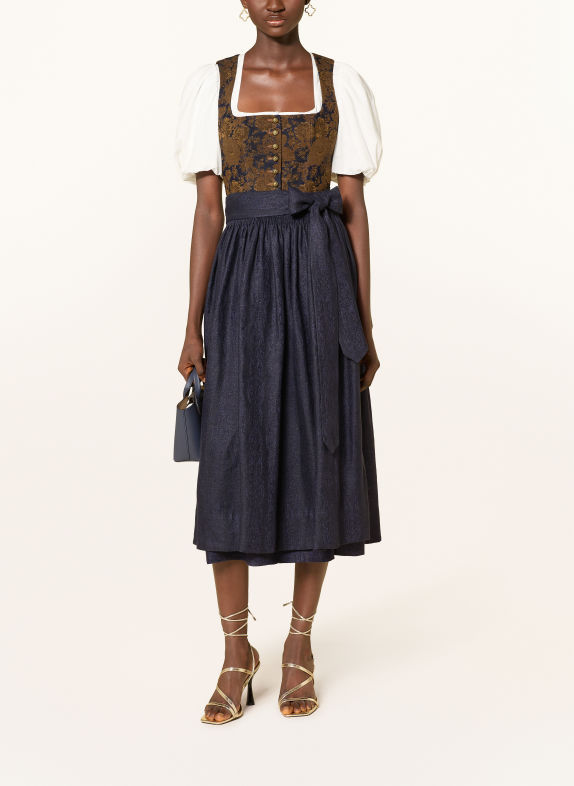 Gottseidank MONIKA Dirndl DARK BLUE / GOLD
