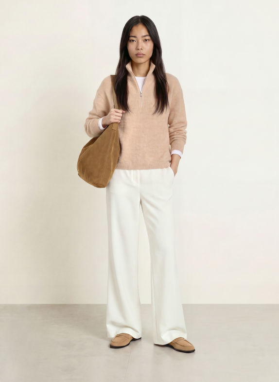 darling harbour Half-zip sweater SAND