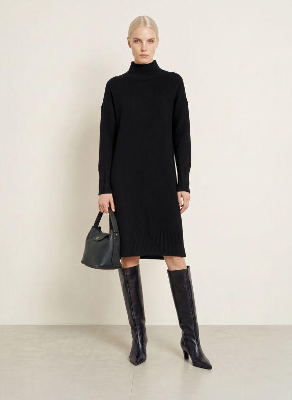 darling harbour Knit dress BLACK