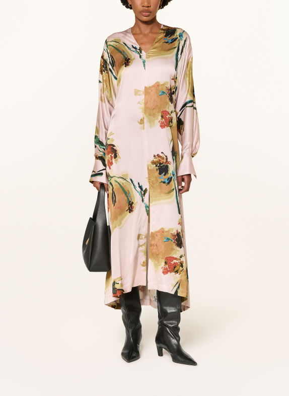 InWear Satinkleid MEADOWIW HELLROSA / KHAKI / SCHWARZ