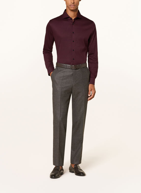 DESOTO Overhemd, slim fit DONKERROOD