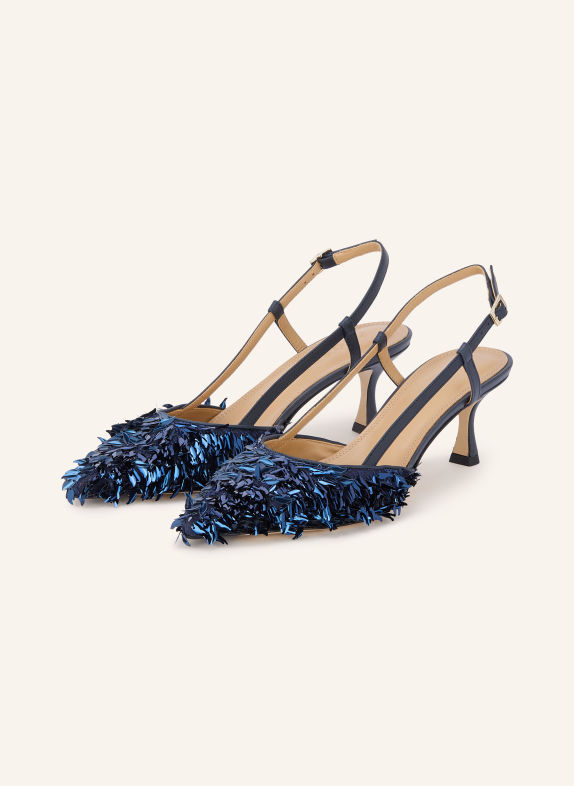 PROSPERINE Slingbacks avec paillettes BLEU