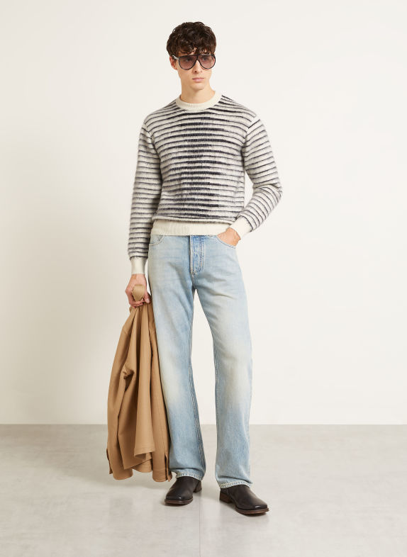 TOM FORD Trui met mohair WIT / ZWART