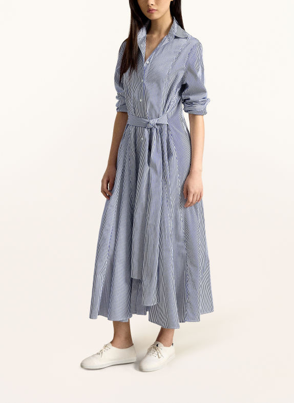 POLO RALPH LAUREN Shirt dress DARK BLUE / WHITE