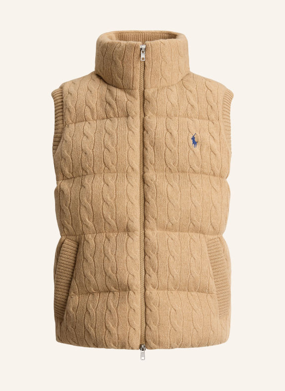 POLO RALPH LAUREN Steppweste HELLBRAUN / DUNKELBLAU