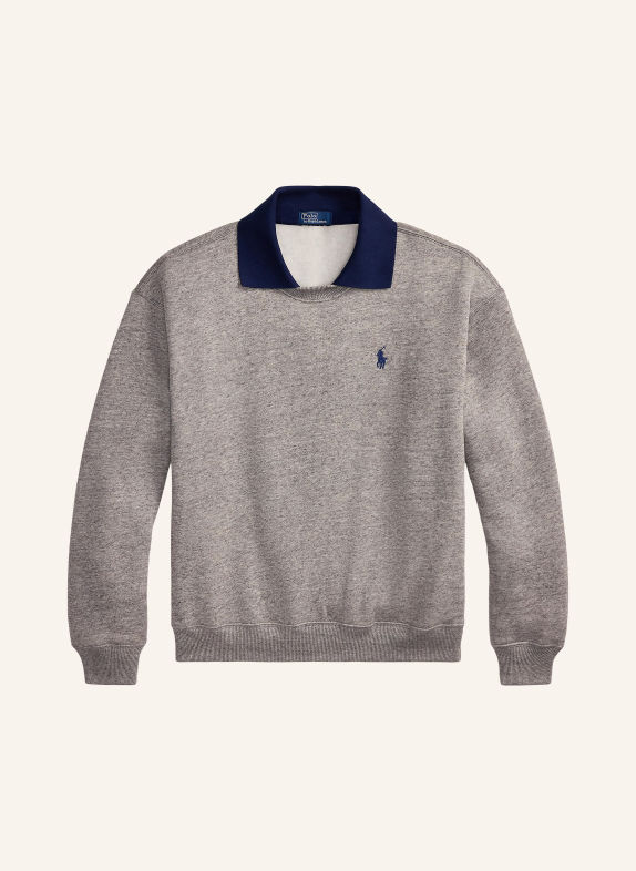 POLO RALPH LAUREN Sweatshirt GRIS / BLEU FONCÉ