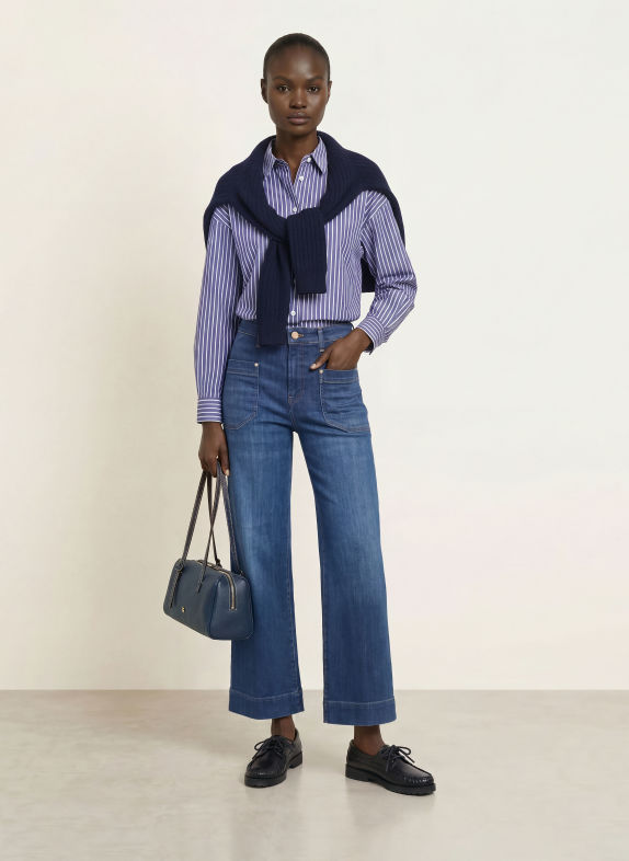 lilienfels Shirt blouse DARK BLUE / WHITE