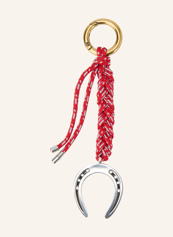 ISABEL MARANT Breloc HORSESHOE ROȘU / ARGINT / AUR