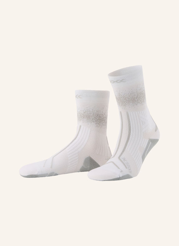 X-SOCKS TRAILRUN TERRASKIN PERFORM CREW Running socks WHITE / LIGHT GRAY