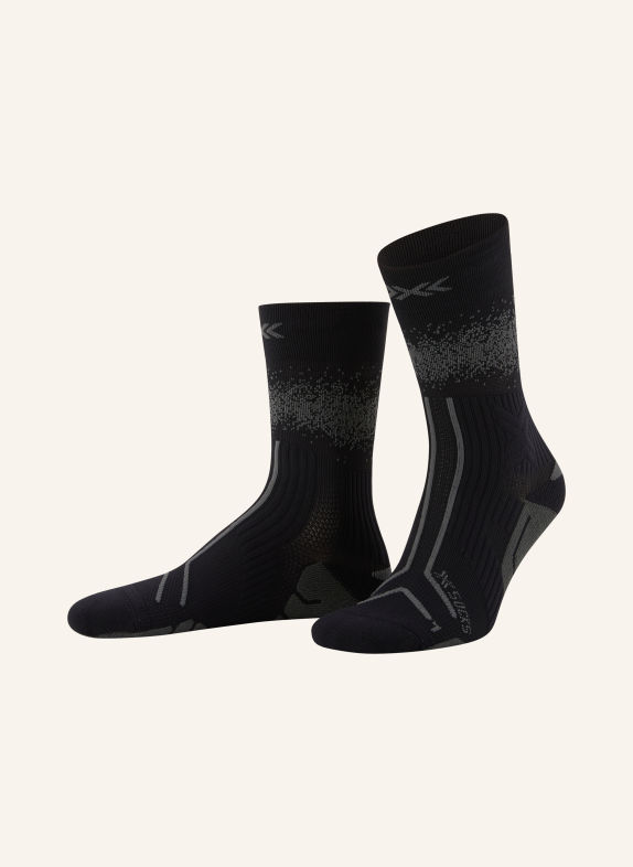 X-SOCKS TRAILRUN TERRASKIN PERFORM CREW Running socks BLACK / DARK GRAY