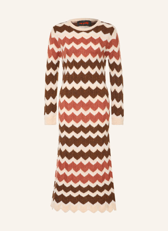 miss goodlife Strickkleid DUNKELBRAUN / ALTROSA / CREME