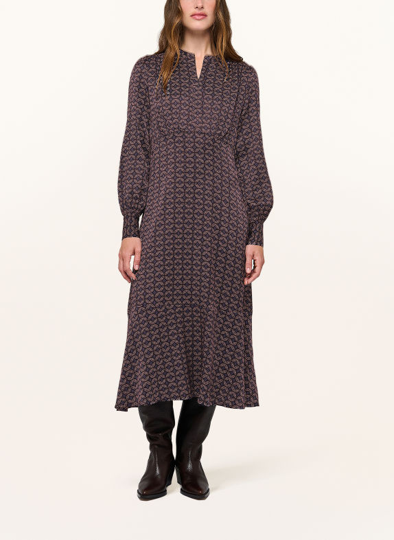 dea kudibal Robe RUDY en soie BLEU FONCÉ / ROSÉ / ROUGE FONCÉ