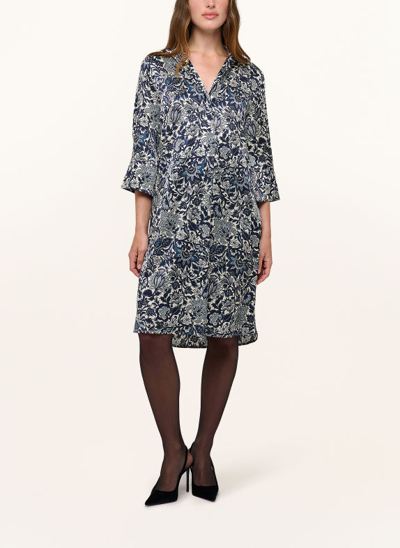 dea kudibal Kleid KAMILLES mit Seide und 3/4-Arm DUNKELBLAU / ECRU / BLAUGRAU