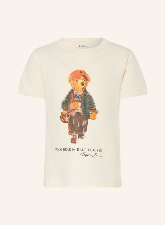 POLO RALPH LAUREN Tričko KRÉMOVÁ / TMAVĚ ORANŽOVÁ / TMAVĚ ZELENÁ