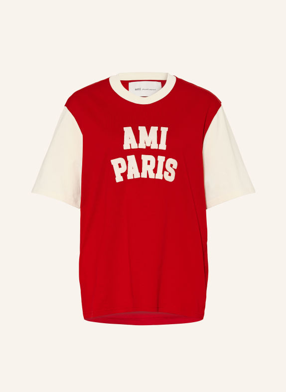 AMI PARIS T-shirt ROUGE / CRÈME