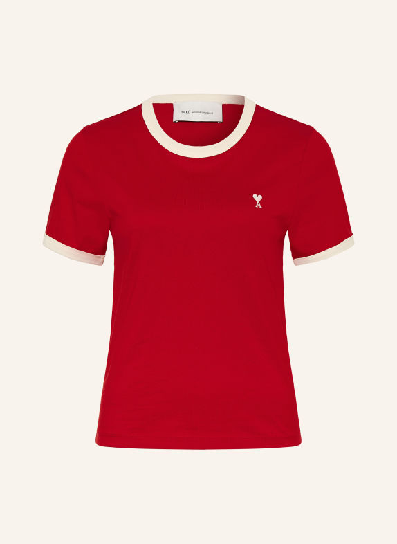 AMI PARIS T-shirt ROUGE / CRÈME