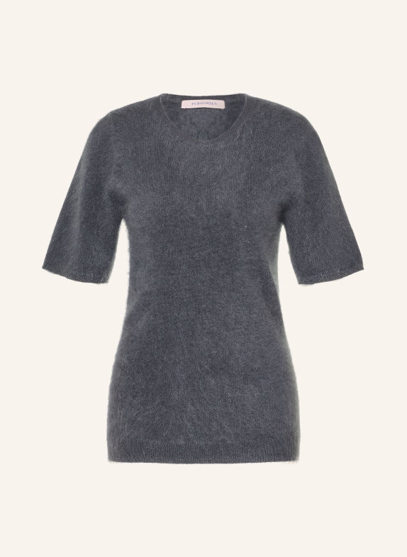 PURSCHOEN Strickshirt PISA aus Cashmere DUNKELGRAU