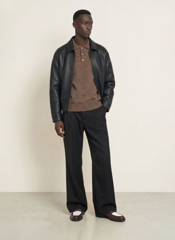 I'M BRIAN Polo en maille MARRON