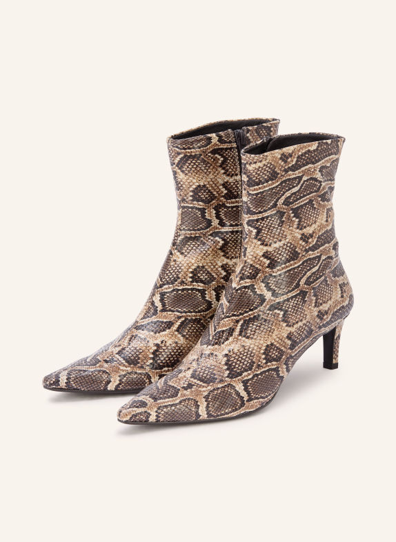 ZINDA Bottines MARRON CLAIR / TAUPE / GRIS FONCÉ