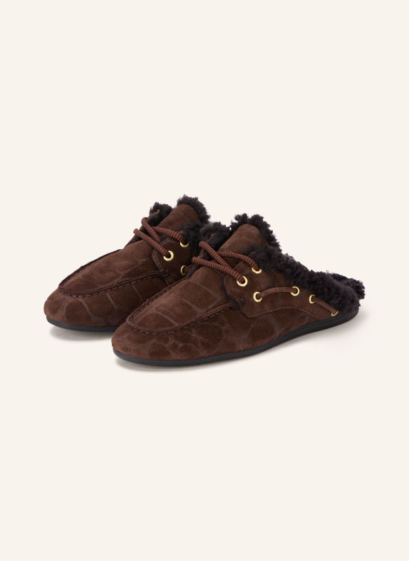 Toral Mules BLANCHE MARRON FONCÉ