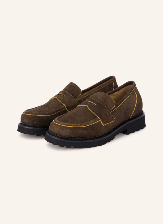 Dirndl & Bua Penny-loafer ANTIKBOK MØRKEBRUN