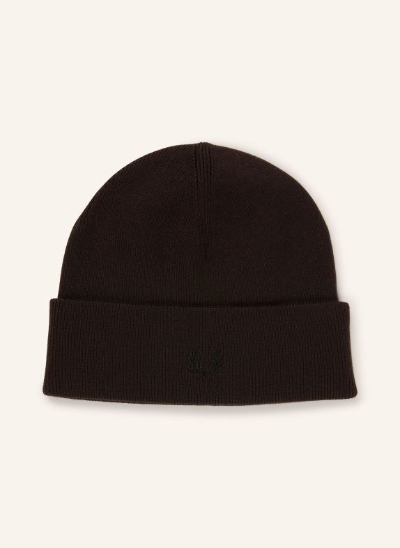 FRED PERRY Bonnet MARRON FONCÉ
