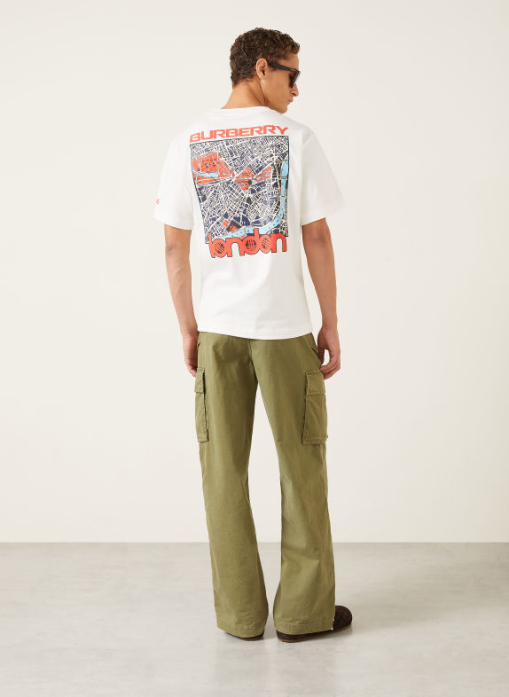 BURBERRY RYAN LANDMAP T-shirt WHITE / RED / LIGHT BLUE