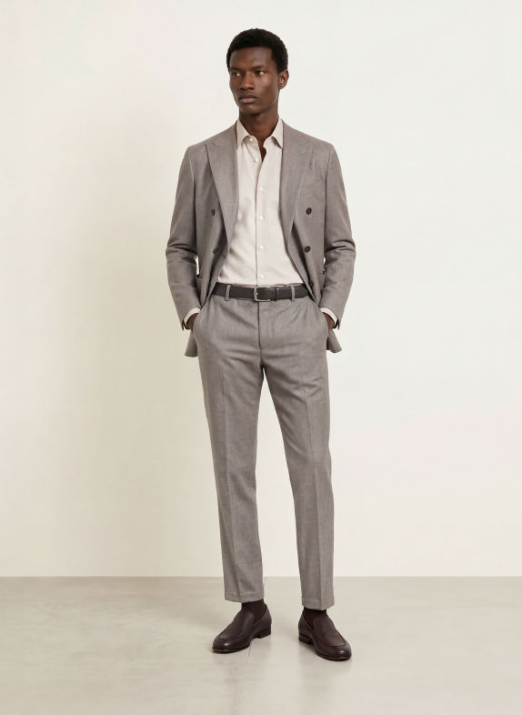 BOSS Hemd HANK Slim Fit CREME / TAUPE