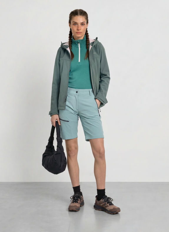 me°ru' Softshell-jacka BORDEAUX GRÖN