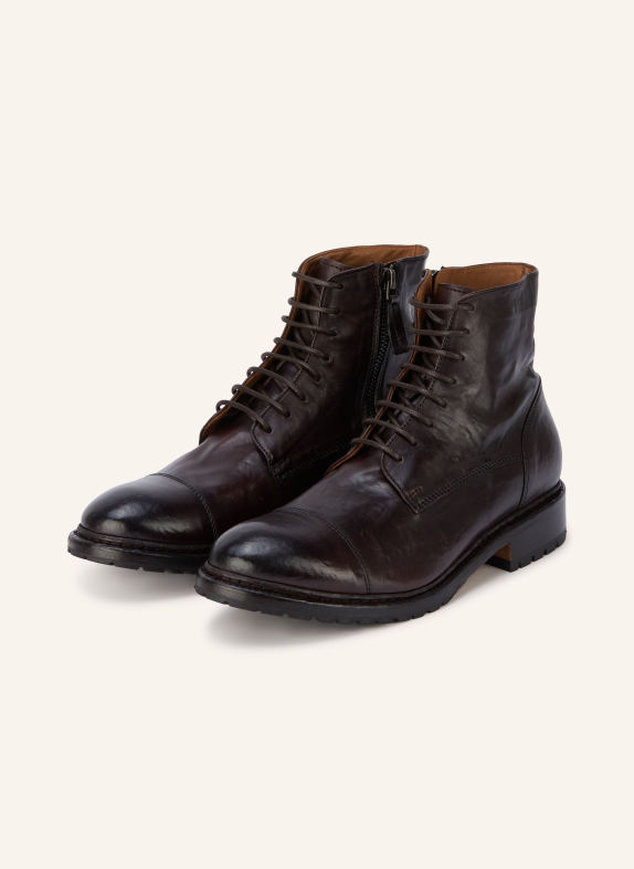 Cordwainer Ghete cu șireturi MARO ÎNCHIS