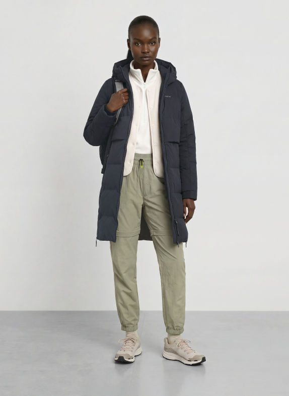 me°ru' VETLANDA Quilted Coat DARK BLUE