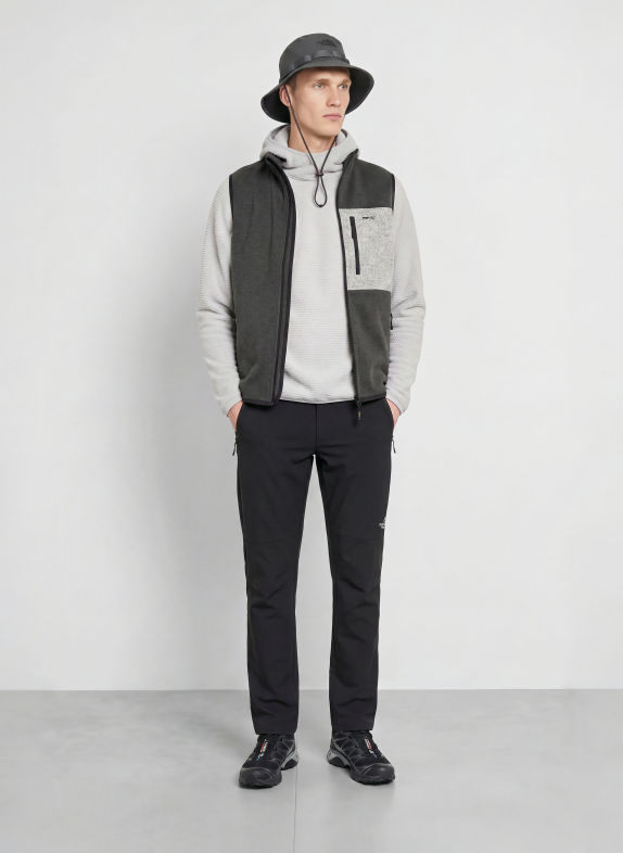 me°ru' OSKARSHAMN Functional vest DARK GRAY / LIGHT GRAY