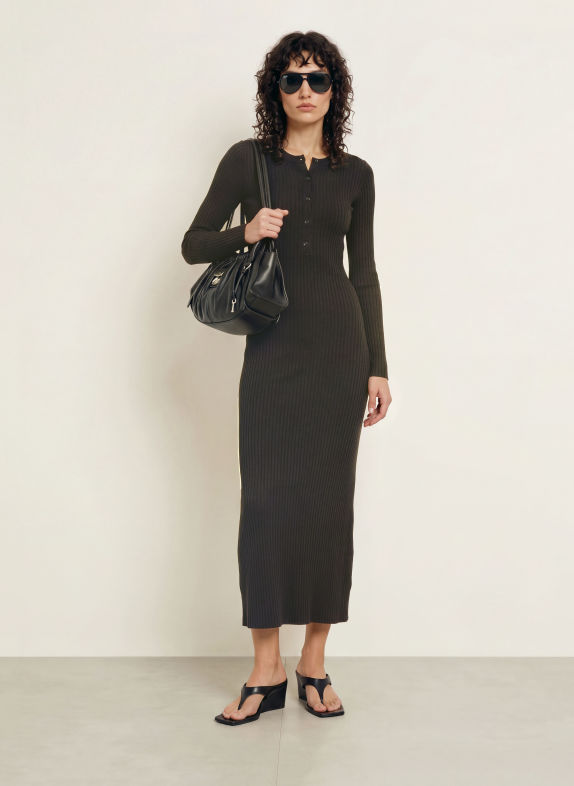 WRSTBHVR Kleid NORA HENLEY SCHWARZ