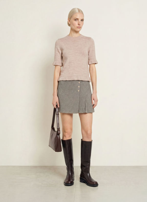 MORE & MORE Sweater with 3/4-length sleeves LIGHT BROWN