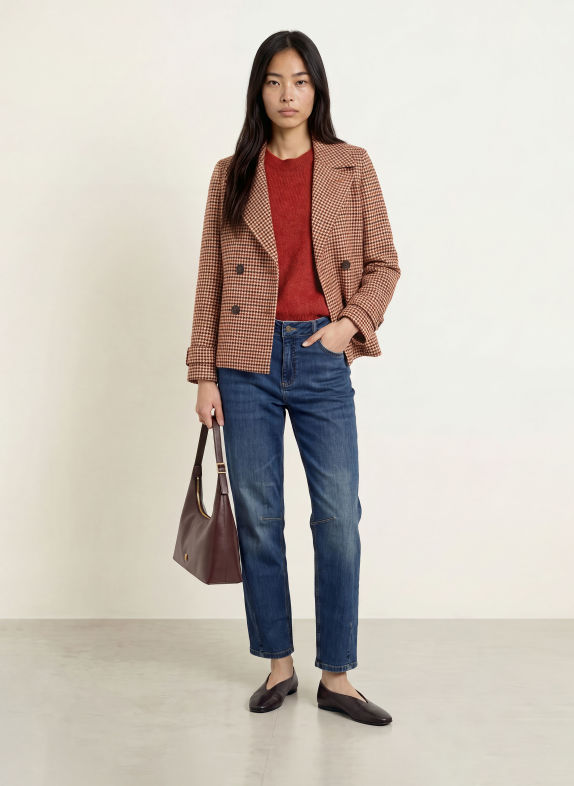 MORE & MORE Barrel-leg jeans 0962 middle blue denim