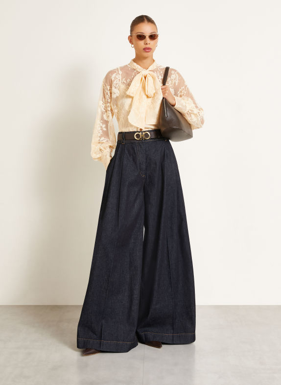 ZIMMERMANN Wide-Leg jeans VALIANT ONXB Onyx Blue