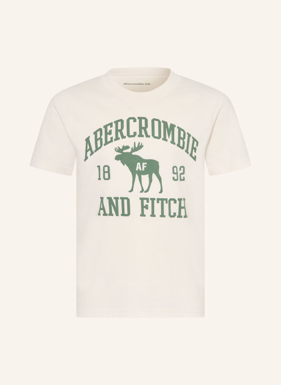 Abercrombie & Fitch T-Shirt ECRU / DUNKELGRÜN